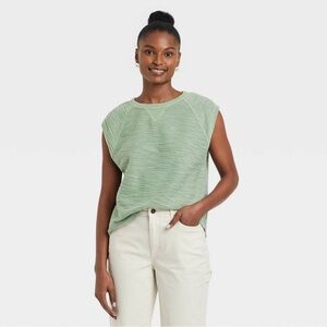 Universal Thread Cap Sleeve GreenTop NWT XXL